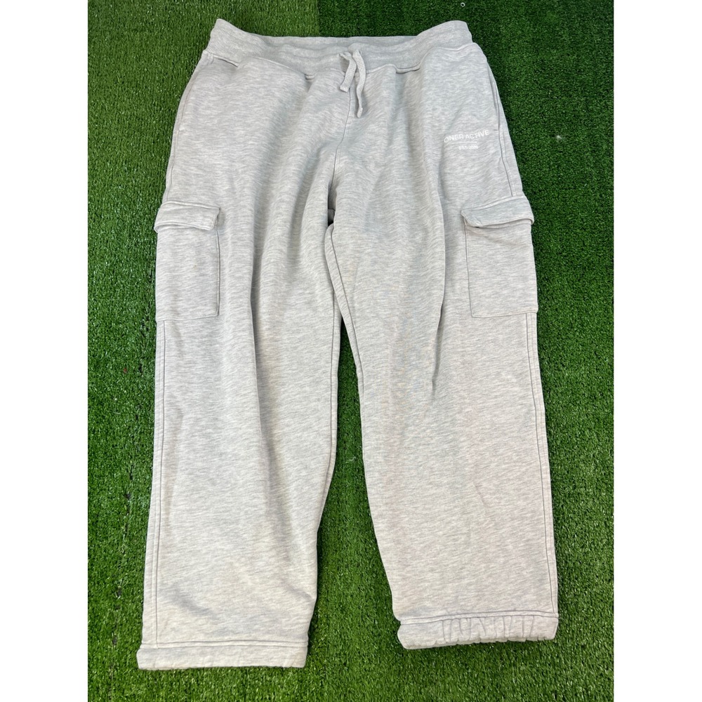 Oner Active Mens Gray‎ Cargo Baggy Heavy Sweatpants XXL Joggers Pockets Gym